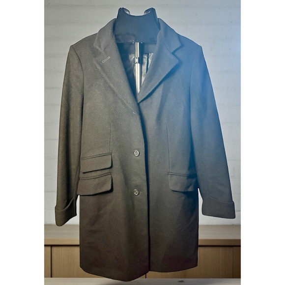 Lauren Ralph Lauren Jackets & Blazers - Lauren Ralph Lauren Women's Wool Blend Long Sleeve Mid Length Black Coat Size 16